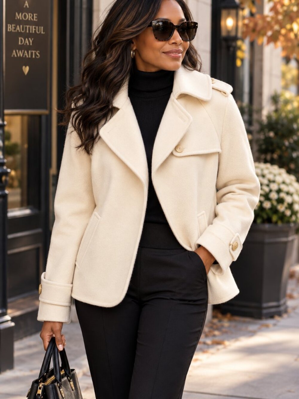 Talbots Collection 90% Wool Ivory Jacket Size 12 Quiet Luxury Minimalist